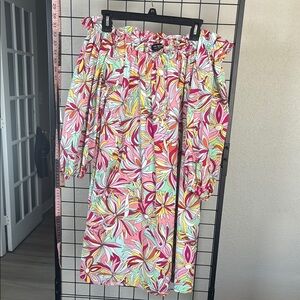 Kate Spade Vibrant Floral Off-Shoulder dress